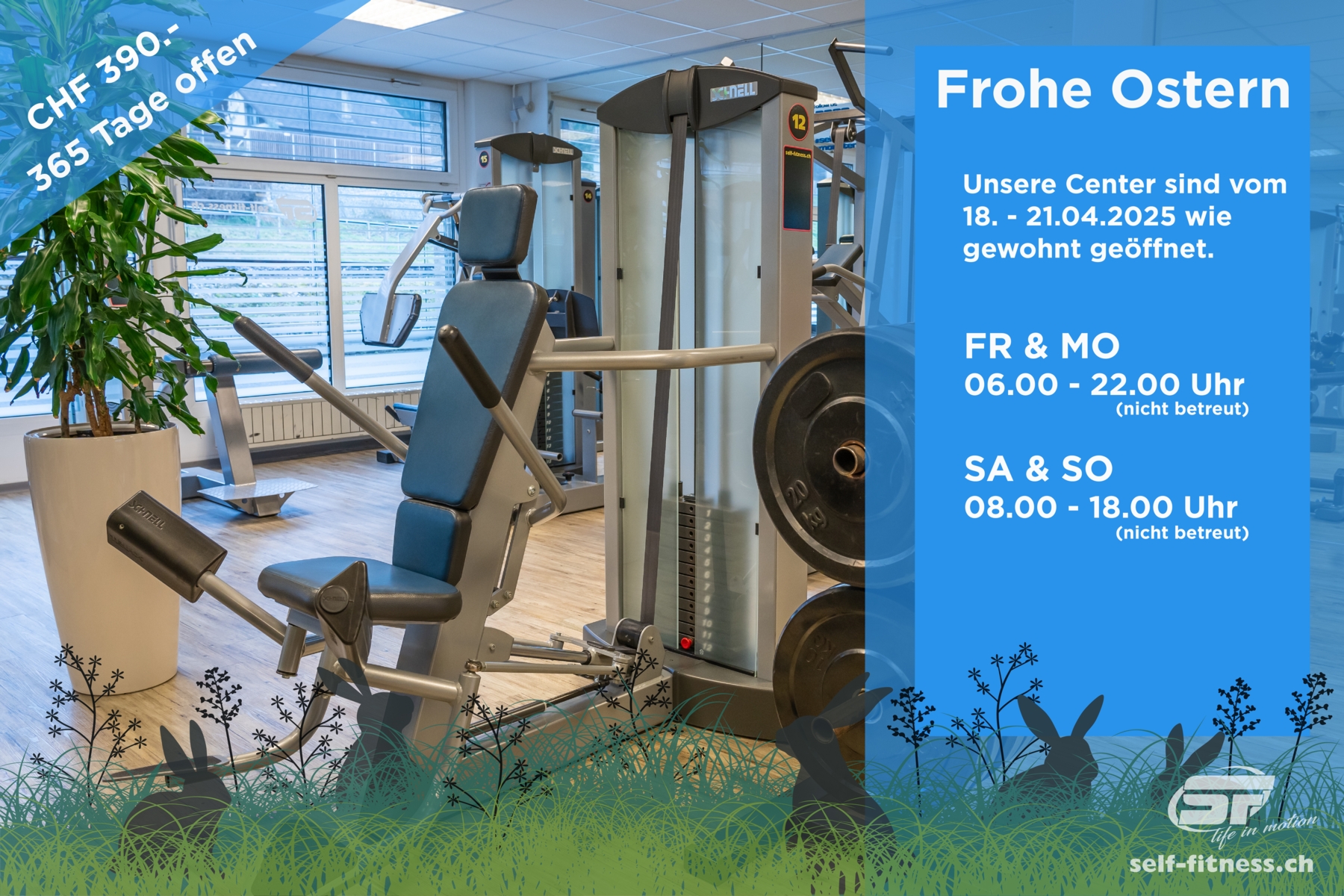 self-fitness.ch - WÄHREND 365 TAGEN GEÖFFNET