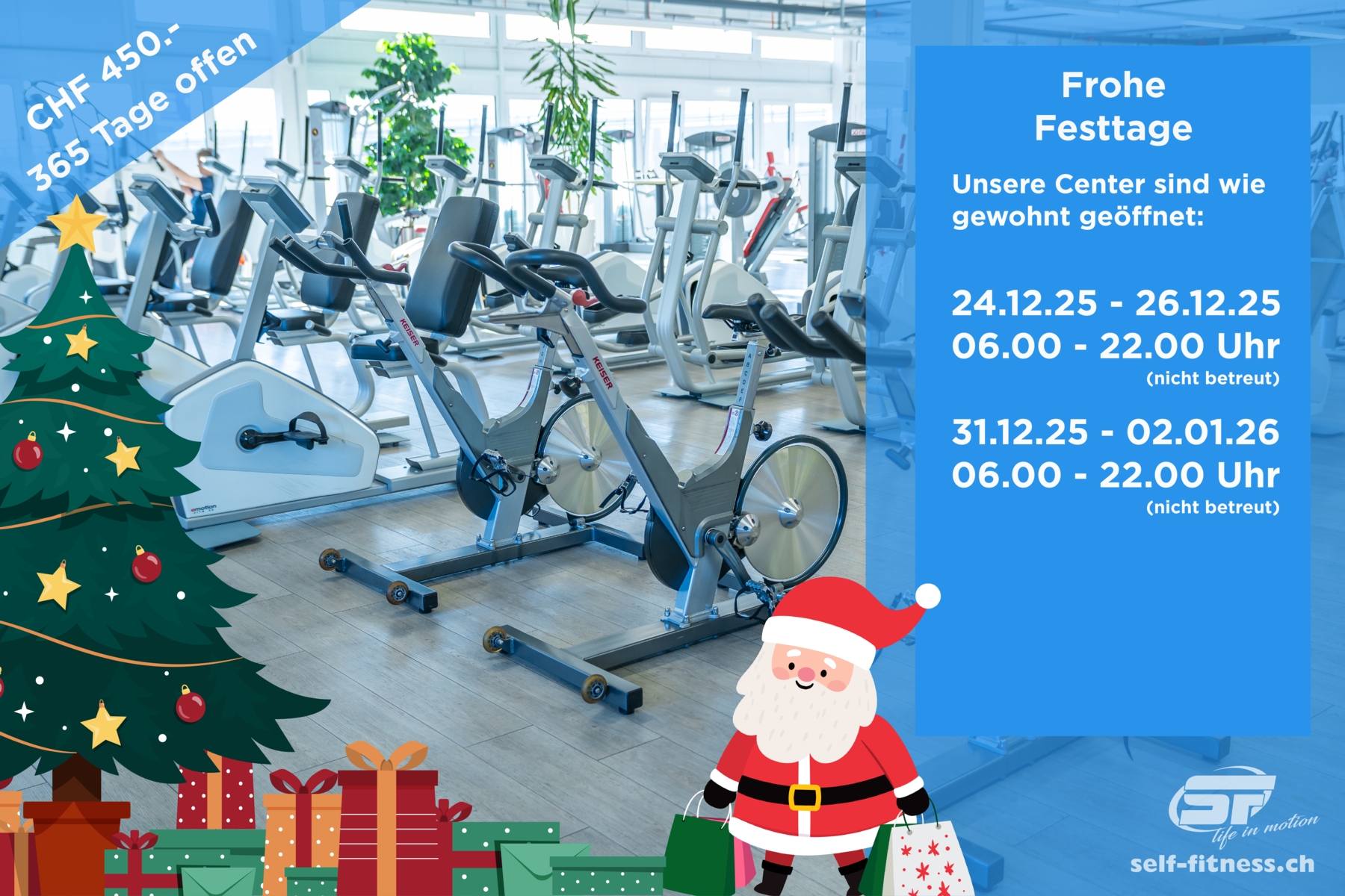 self-fitness.ch - WÄHREND 365 TAGEN GEÖFFNET