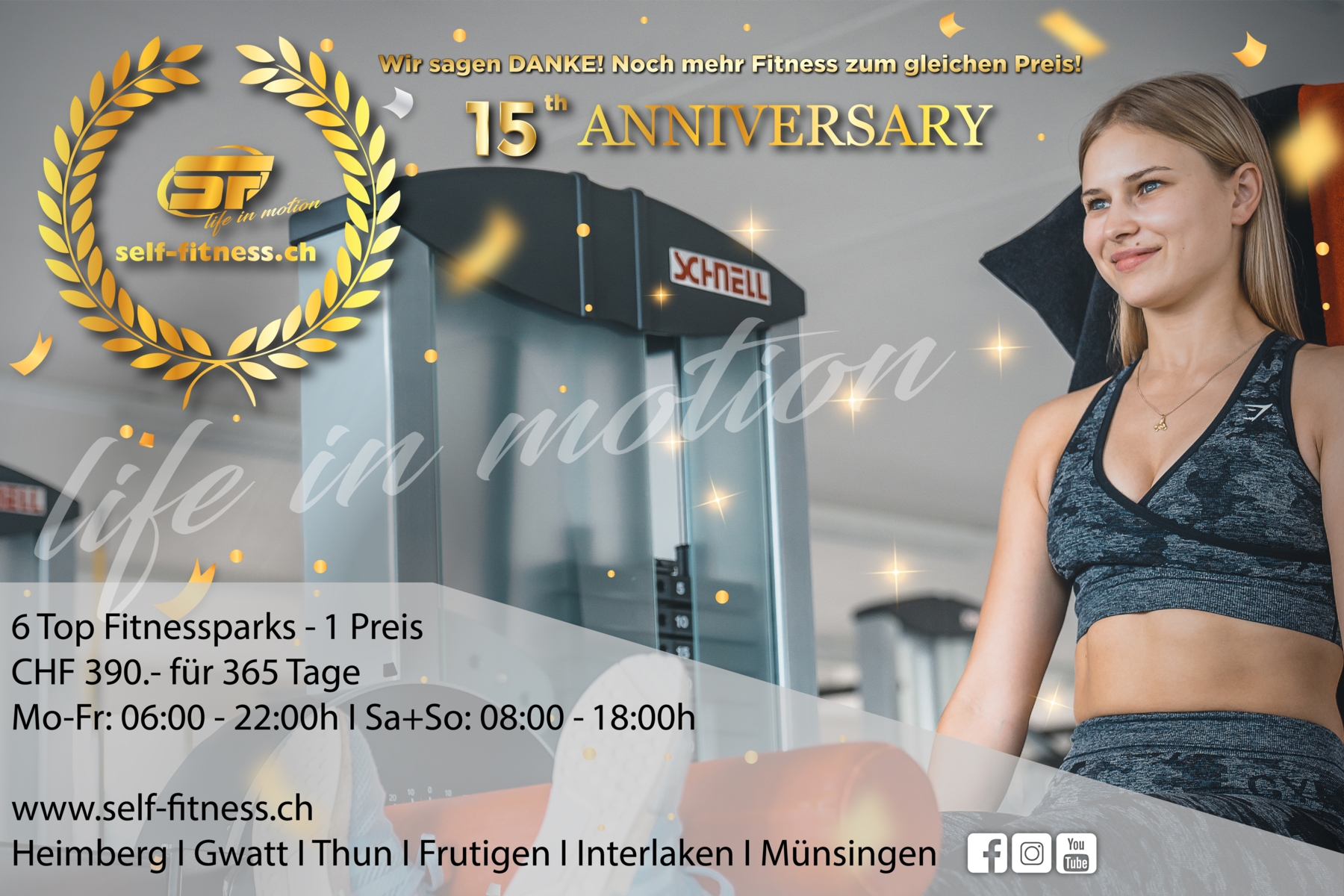 🎉 self-fitness.ch: Noch mehr Fitness zum gleichen Preis! 🎊
