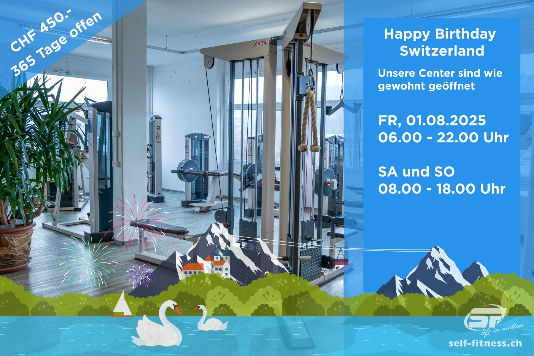 self-fitness.ch - WÄHREND 365 TAGEN GEÖFFNET