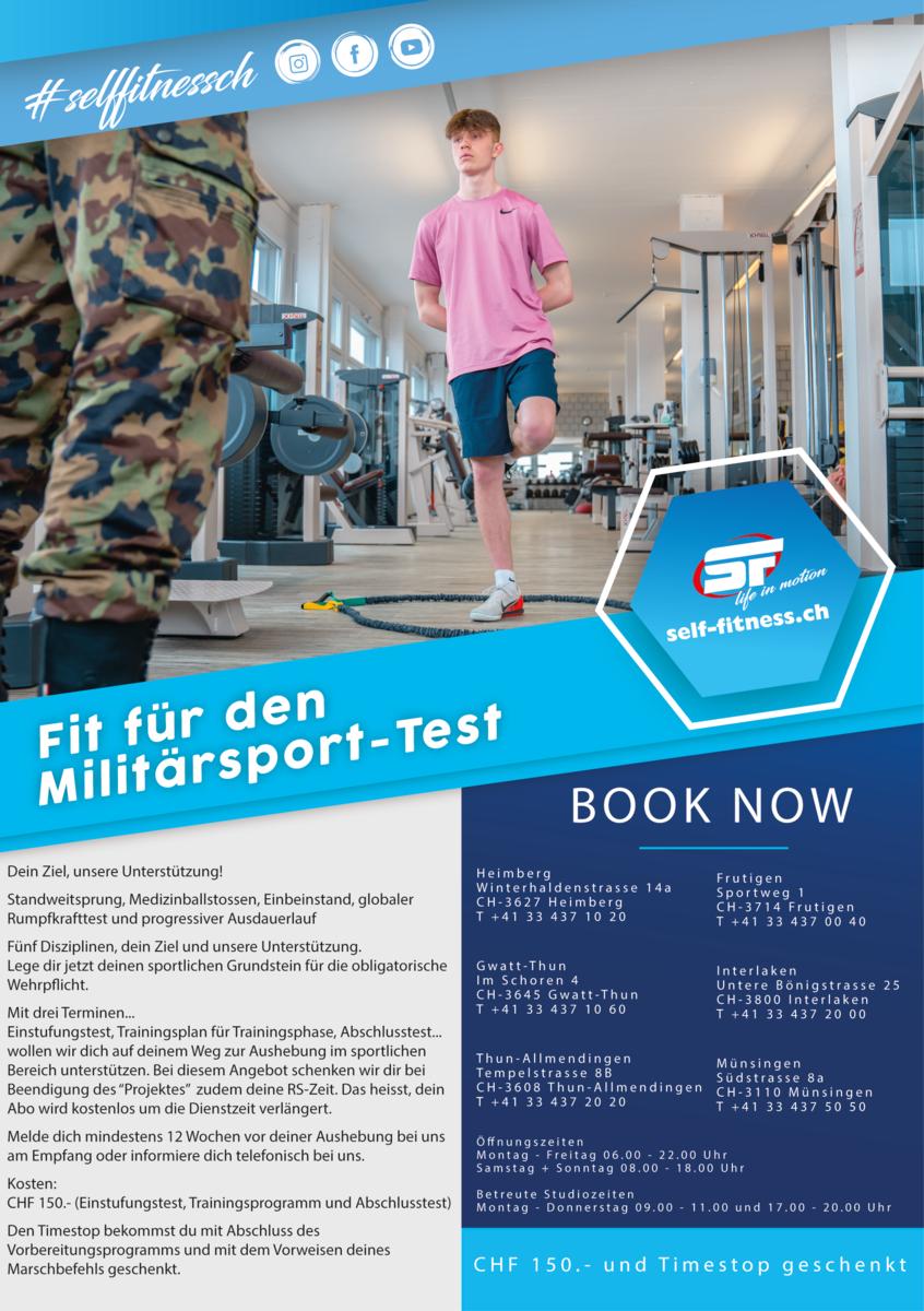 Fit für den Militärsport-Test